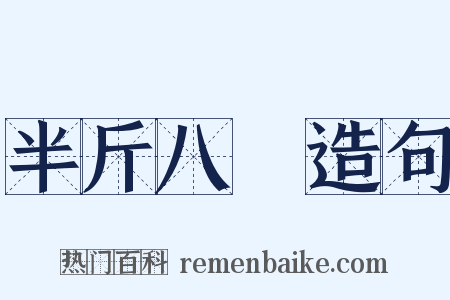 半斤八兩造句是什么意思的图片